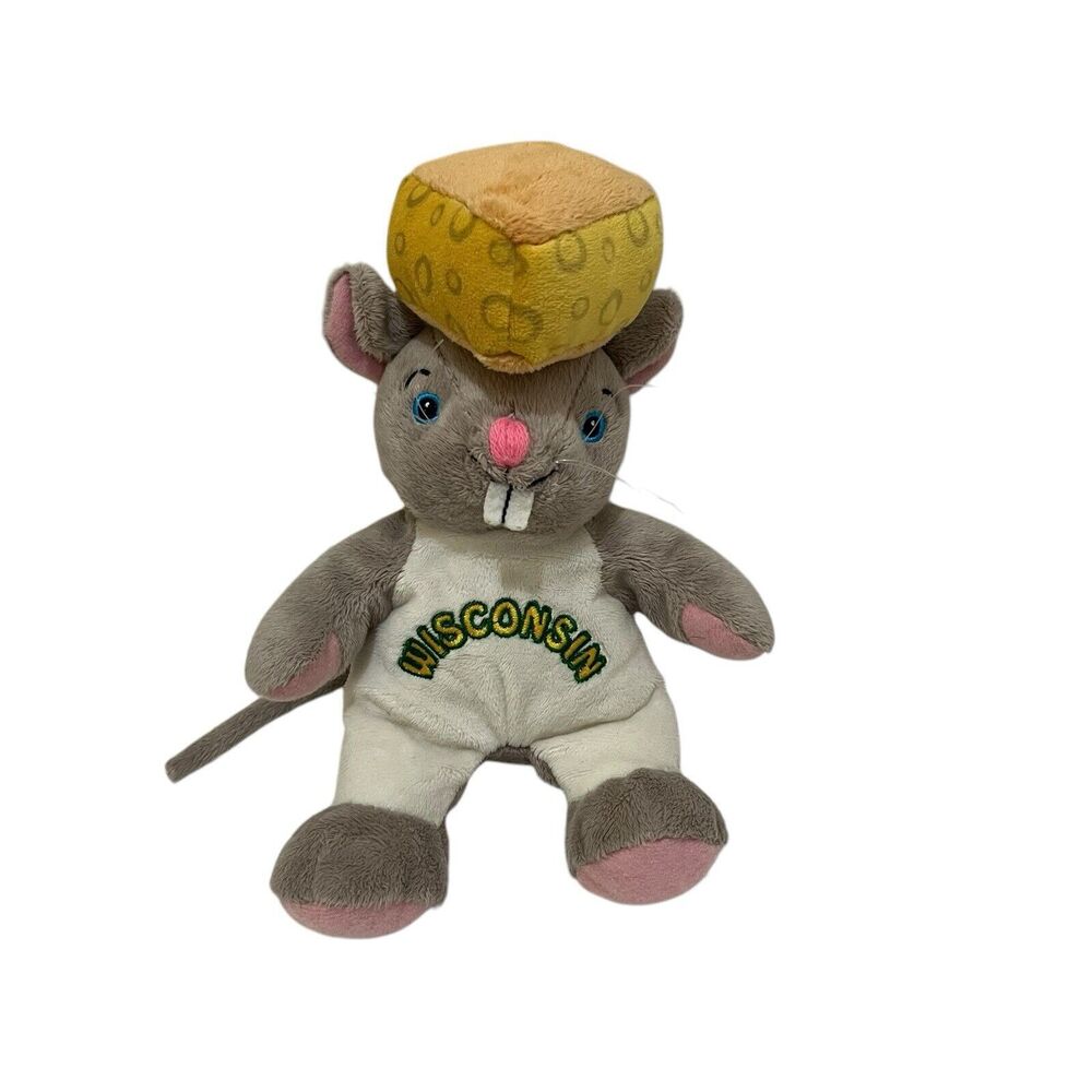 Souvies Wisconsin Mouse Plush Cheese Head RGU Group 2019 Stuffed Animal 9"